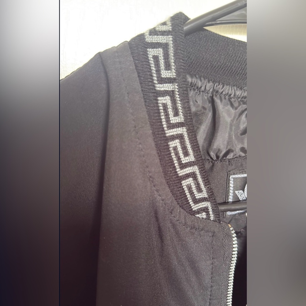 Versace greca mens black bomber jacket - M - Picture 6 of 7